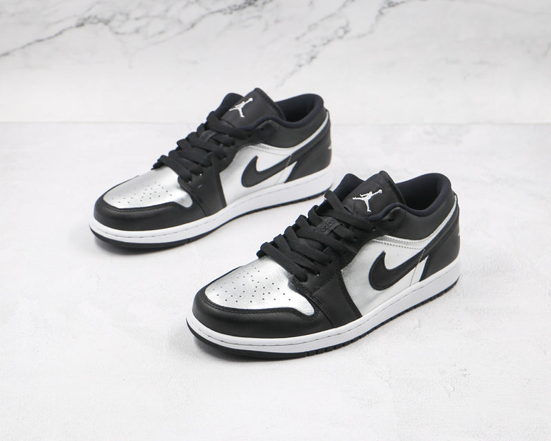JD 1 Low Black Metallic Silver