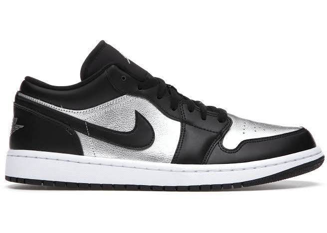 JD 1 Low Black Metallic Silver