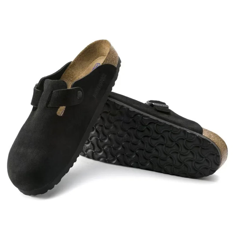Boston Soft Footbed Suede Black