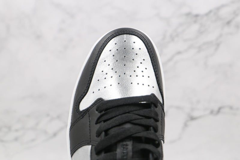 JD 1 Low Black Metallic Silver