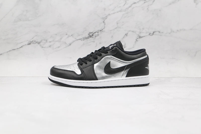 JD 1 Low Black Metallic Silver